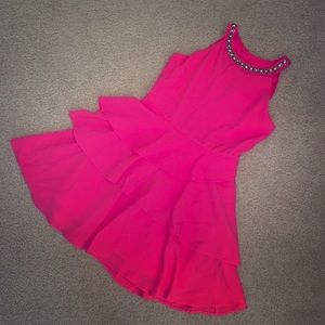 BRAND NEW - Hot Pink tiered dress (Girl size 8)